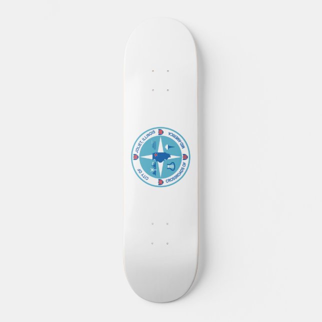Flag of Joliet (Illinois) Skateboard (Vorderseite)