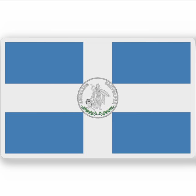 Flag of Liberty of the Athenians (1945-Gegenwart) Aufkleber (Vorderseite)