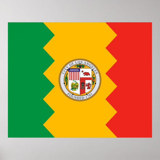 Flag of Los Angeles (California, USA) Poster (Vorne)