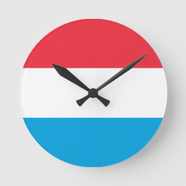 Flag of Luxembourg Wall Clock Runde Wanduhr