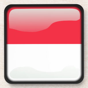 Flag of Monaco Getränkeuntersetzer
