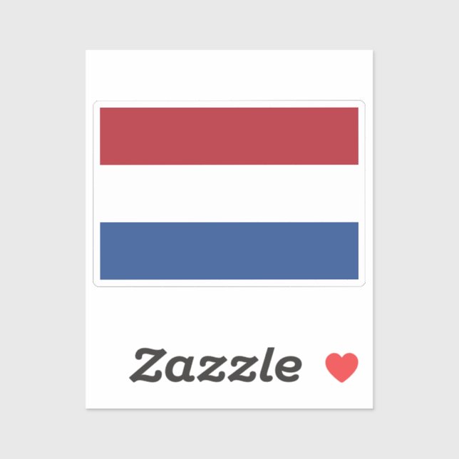 Flag of Netherlands custom-cut  Aufkleber (Blatt)
