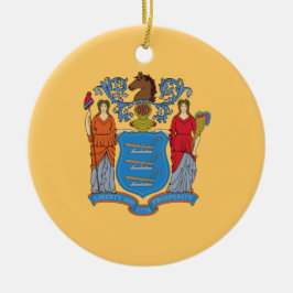 Flag of New Jersey Keramik Ornament