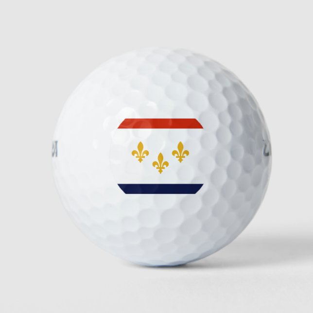 Flag of New Orleans, Louisiana Golf Balls Golfball (Vorderseite)