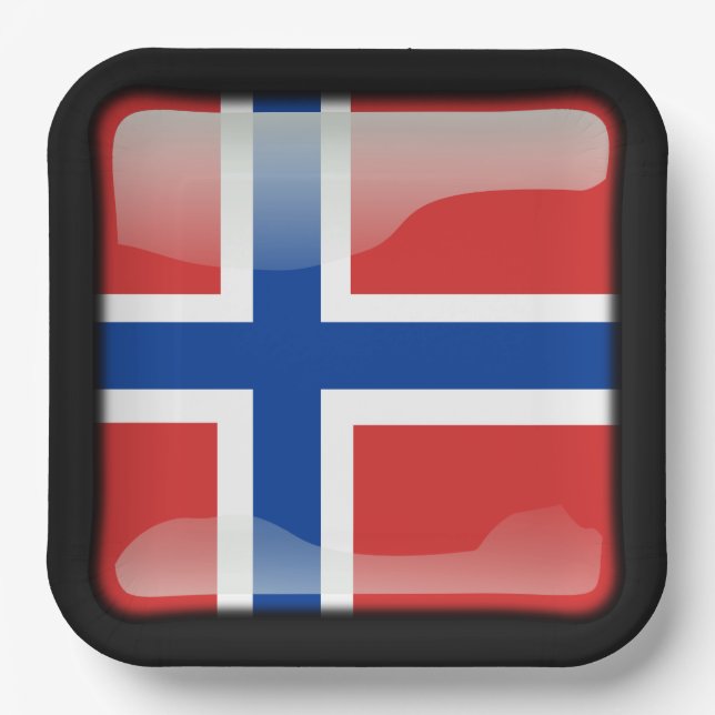 Flag_of_Norwegen Pappteller (Vorderseite)