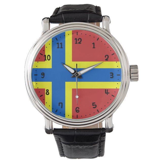 Flag of Orkney Watch Armbanduhr (Vorderseite)