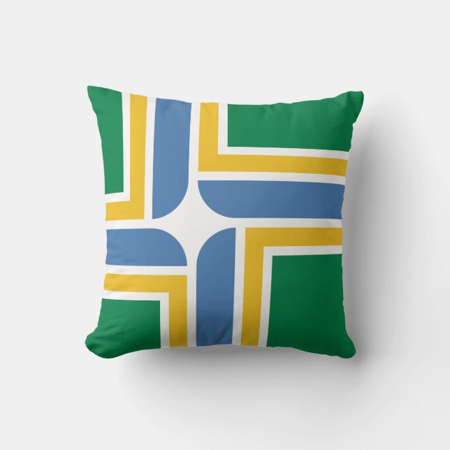 Flag of Portland, Oregon Throw Pillow Kissen (Vorderseite)
