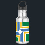 Flag of Portland, Oregon Water Bottle Edelstahlflasche<br><div class="desc">Water Bottle with flag of city of Portland,  Oregon; green flag</div>