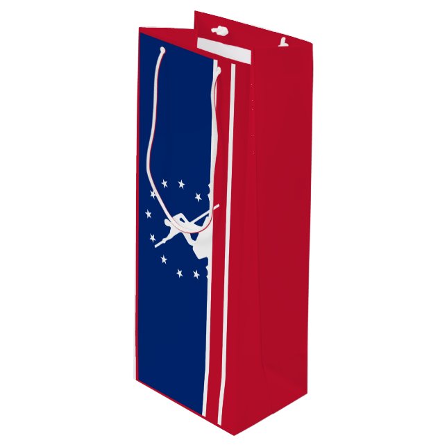 Flag of Richmond, Virginia Wine Gift Bag Geschenktüte Für Weinflaschen (Vorderseite Schrägansicht)