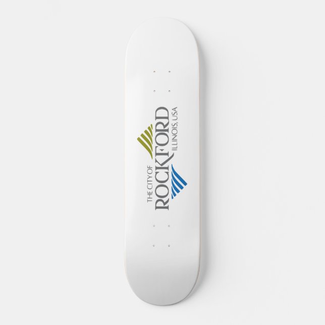 Flag of Rockford (Illinois) Skateboard (Vorderseite)