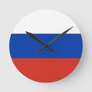 Flag of Russia - Флаг России - Триколор Trikolor Runde Wanduhr