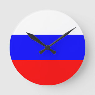 Flag of Russia Wall Clock Runde Wanduhr