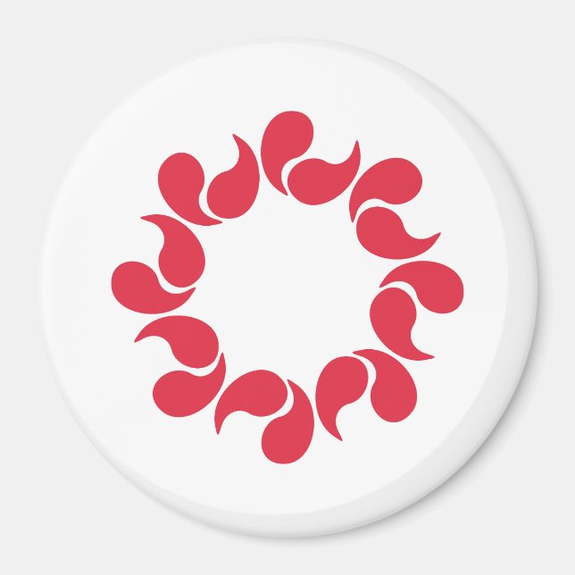Flag of Saitama Prefecture, Japan Magnet (Vorne)