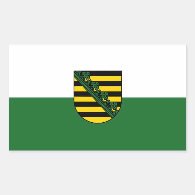 Flag of Saxony Rectangular Sticker (Vorderseite)