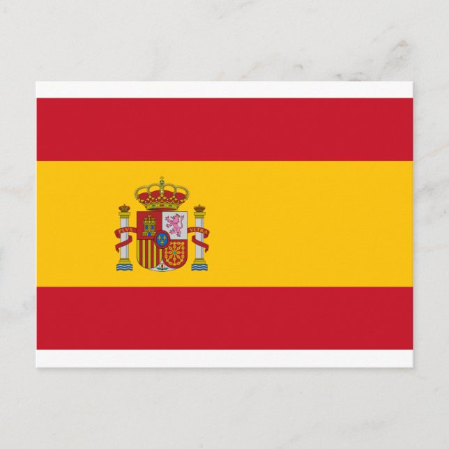 Flag of Spain - Bandera de España - Spanish Flag Postkarte (Vorderseite)