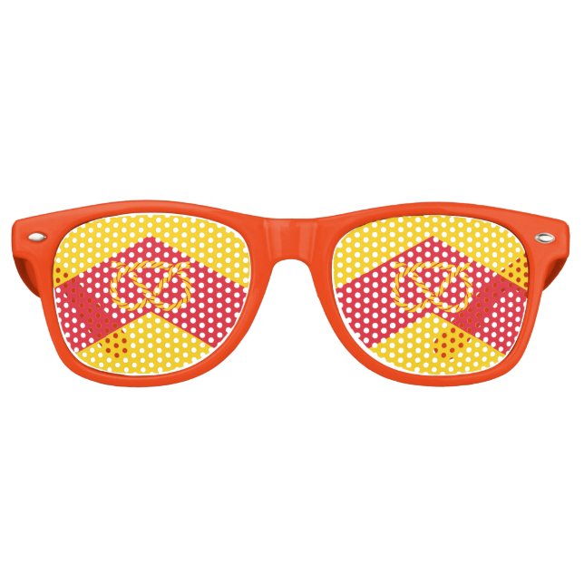 Flag of Staffordshire Retro Sunglasses Partybrille (Vorderseite)
