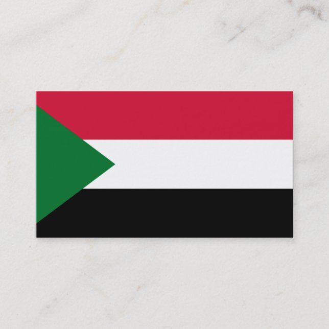 Flag of Sudan Business Cards Visitenkarte (Vorderseite)
