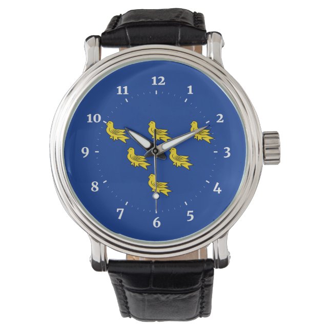Flag of Sussex Watch Armbanduhr (Vorderseite)