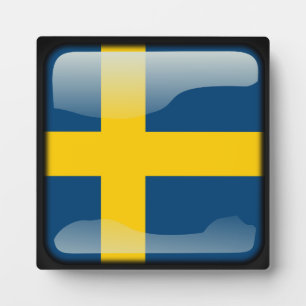 Flag of Sweden Fotoplatte