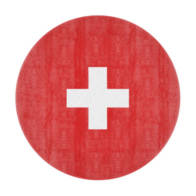 Flag of Switzerland modified – Schweiz – Suisse Schneidebrett (Vorderseite)