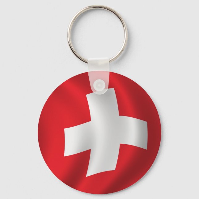 Flag of Switzerland Schlüsselanhänger (Vorderseite)