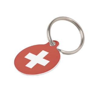 Flag of Switzerland – Schweiz – Suisse – Svizzera Haustiermarke
