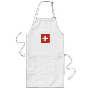 Flag of Switzerland – Schweiz – Suisse – Svizzera Lange Schürze