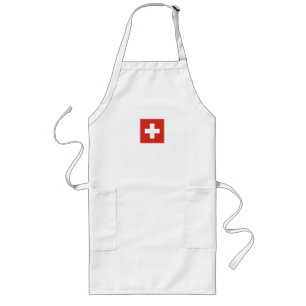 Flag of Switzerland – Schweiz – Suisse – Svizzera Lange Schürze