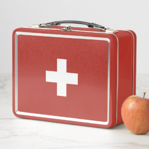 Flag of Switzerland – Schweiz – Suisse – Svizzera Metall Brotdose