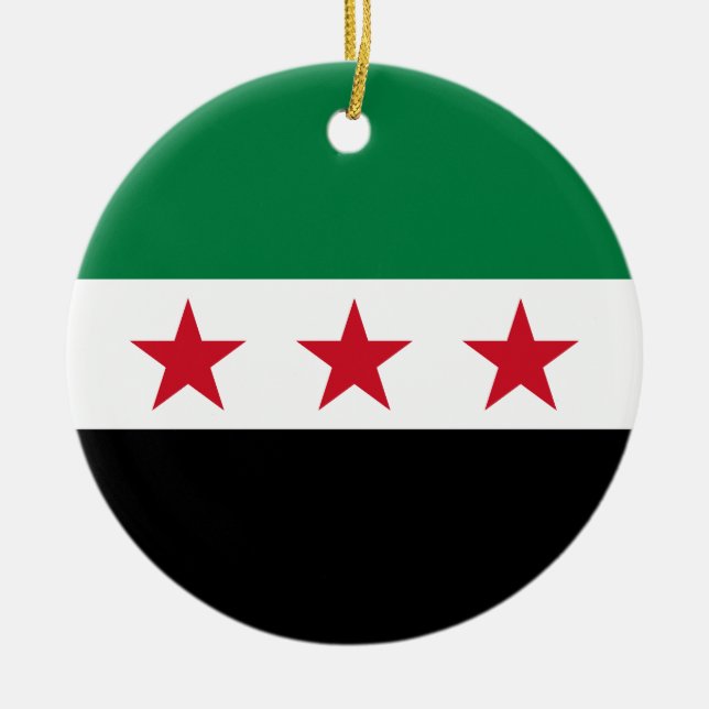 Flag of Syria (December 2024) Keramik Ornament (Vorne)