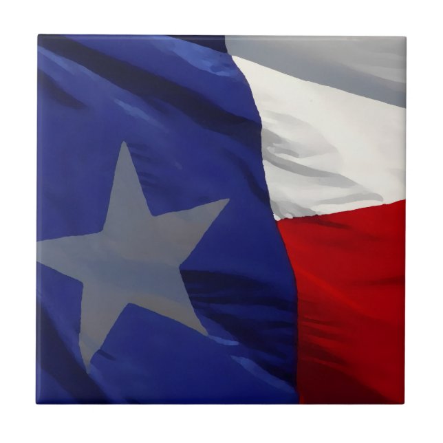 Flag of Texas Pop Art Fliese (Vorderseite)