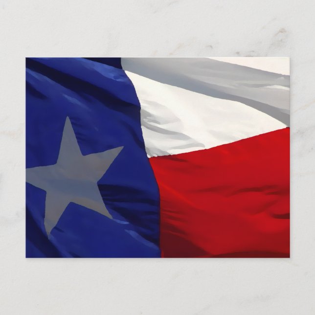 Flag of Texas Pop Art Postkarte (Vorderseite)