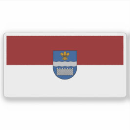 Flag of the city of Daugavpils, Latvia Aufkleber