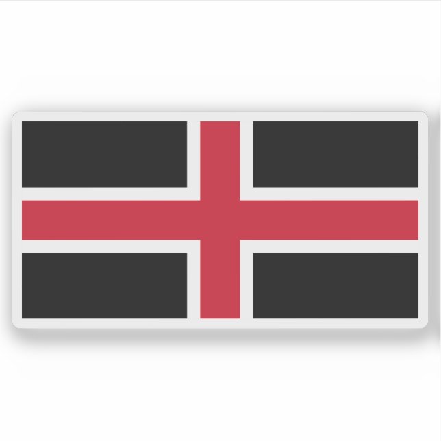 Flag of the city of Durham, England Aufkleber (Vorderseite)