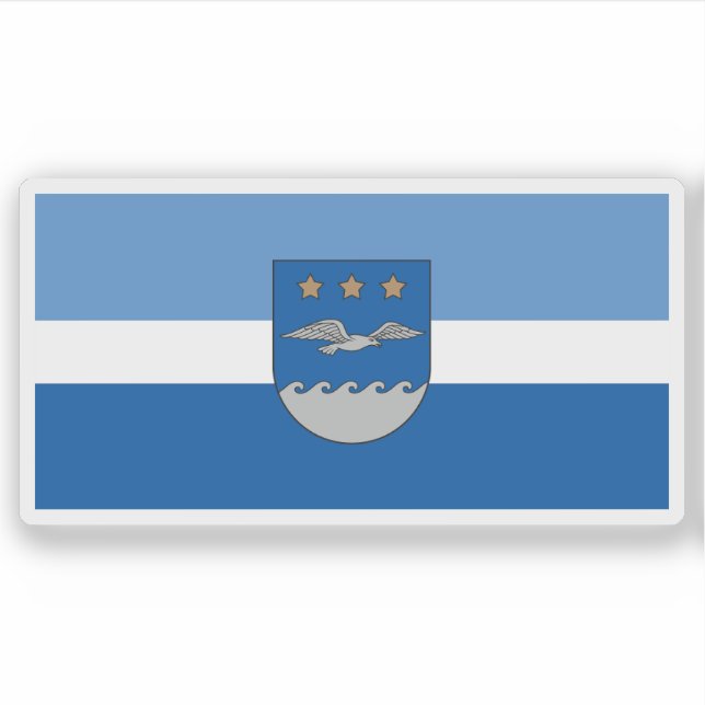 Flag of the city of Jūrmala, Latvia Aufkleber (Vorderseite)