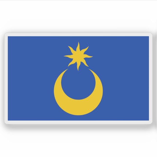 Flag of the city of Portsmouth, England Aufkleber (Vorderseite)
