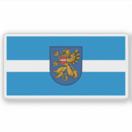 Flag of the city of Rēzekne, Latvia Aufkleber