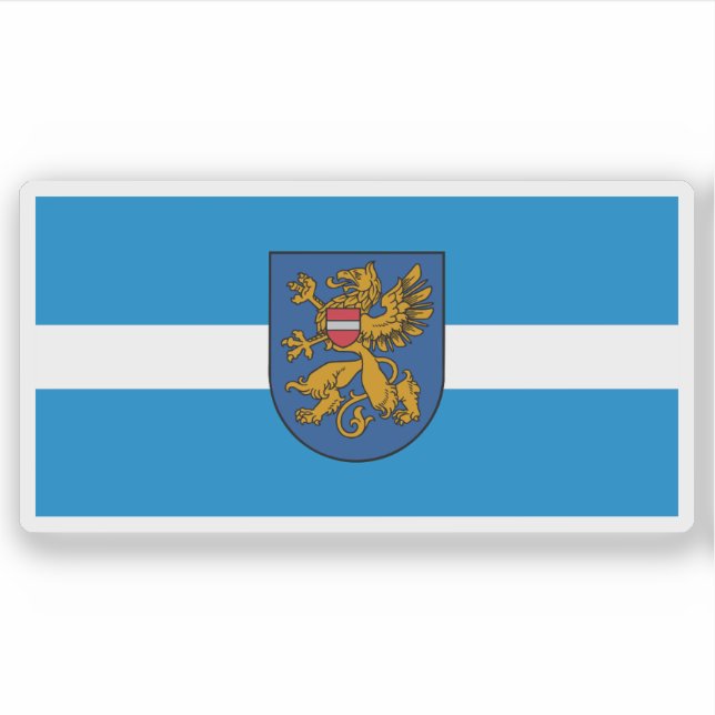Flag of the city of Rēzekne, Latvia Aufkleber (Vorderseite)