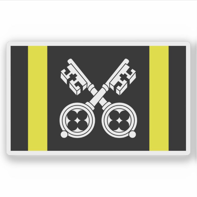 Flag of the city of St Asaph, Wales Aufkleber (Vorderseite)