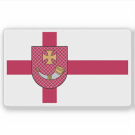Flag of the city of Ventspils, Latvia Aufkleber
