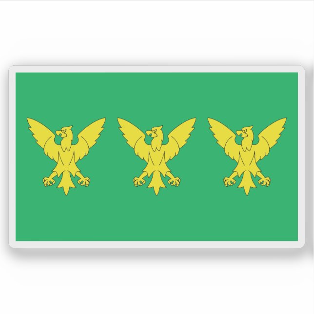 Flag of the county of Caernarfonshire, Wales Aufkleber (Vorderseite)