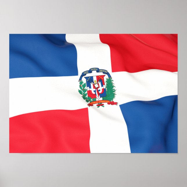 Flag of the Dominican Republic Poster (Vorne)