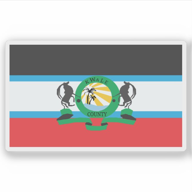 Flag of the Kwale County, the Republic of Kenya Aufkleber (Vorderseite)