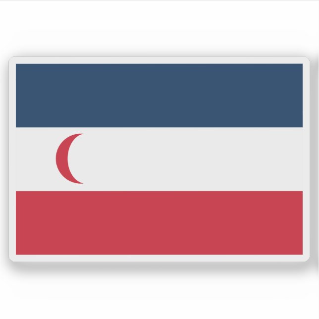 Flag of the Madagascar Protectorate (1885-1896) Aufkleber (Vorderseite)