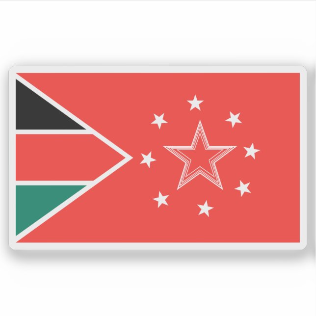 Flag of the Mandera County, the Republic of Kenya Aufkleber (Vorderseite)