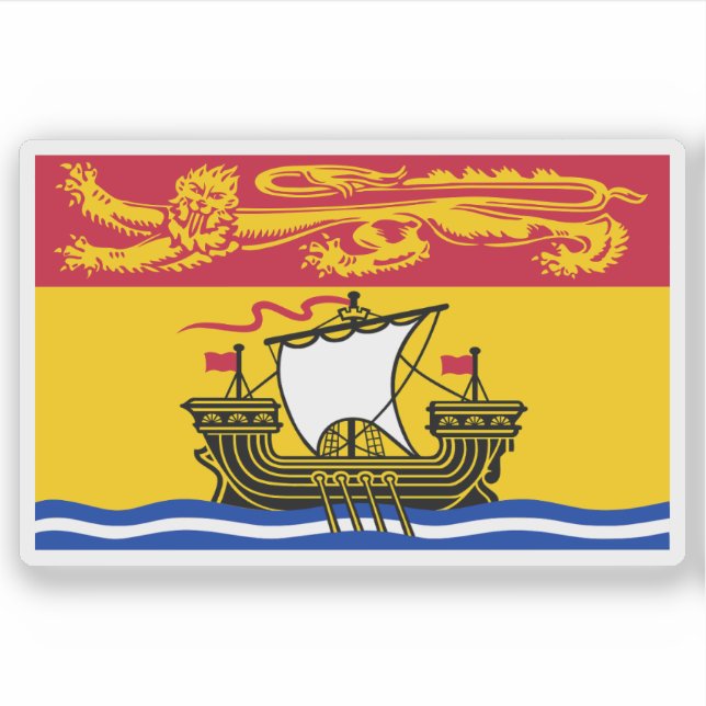 Flag of the New Brunswick province, Canada Aufkleber (Vorderseite)