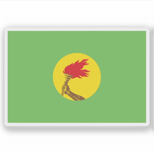 Flag of the Republic of Zaire (DR Congo,1971–1997) Aufkleber (Vorderseite)