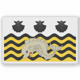 Flag of the town of Poole, England Aufkleber