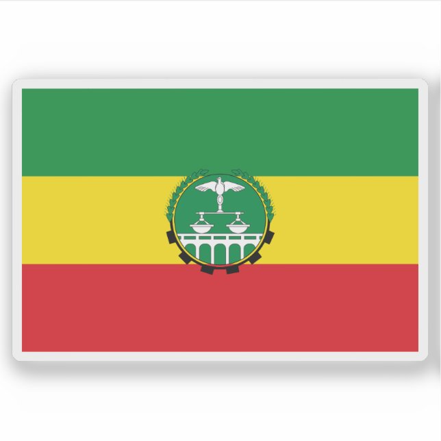 Flag of The Transitional Government of Ethiopia Aufkleber (Vorderseite)