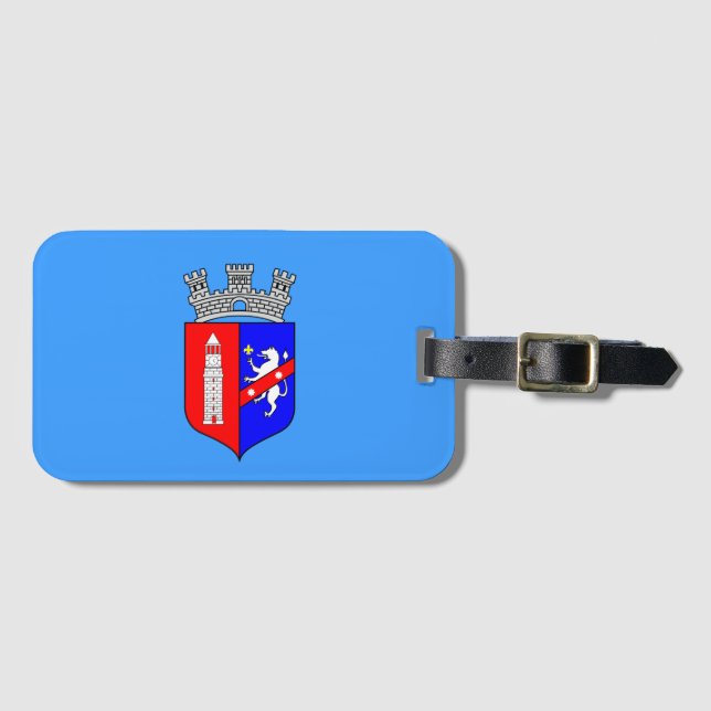 Flag of Tirana, Albania  Gepäckanhänger (Vorderseite (Horizontal))